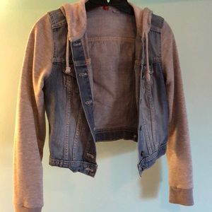 Denim hooded jacket